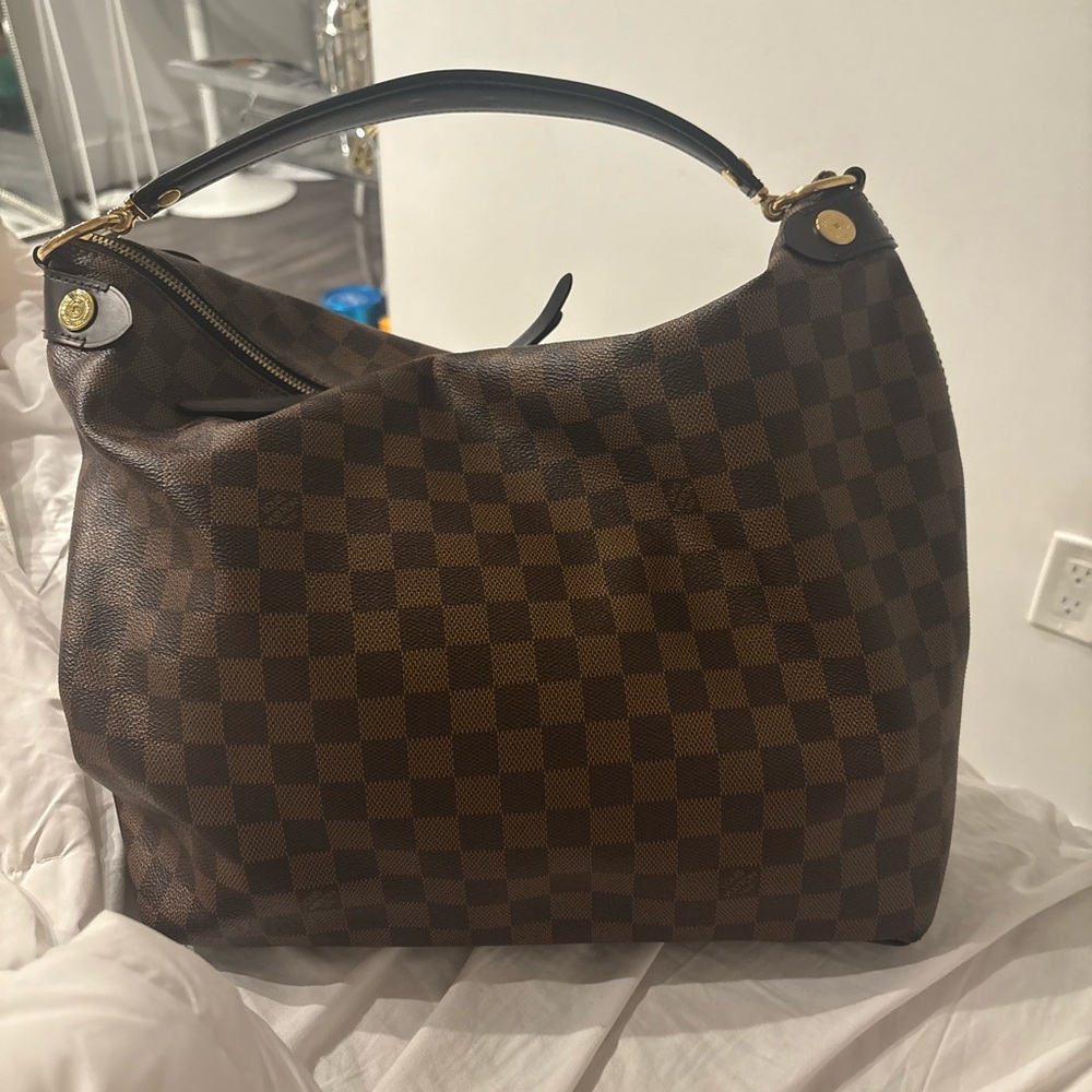 Brown Checkered Women's Bag
